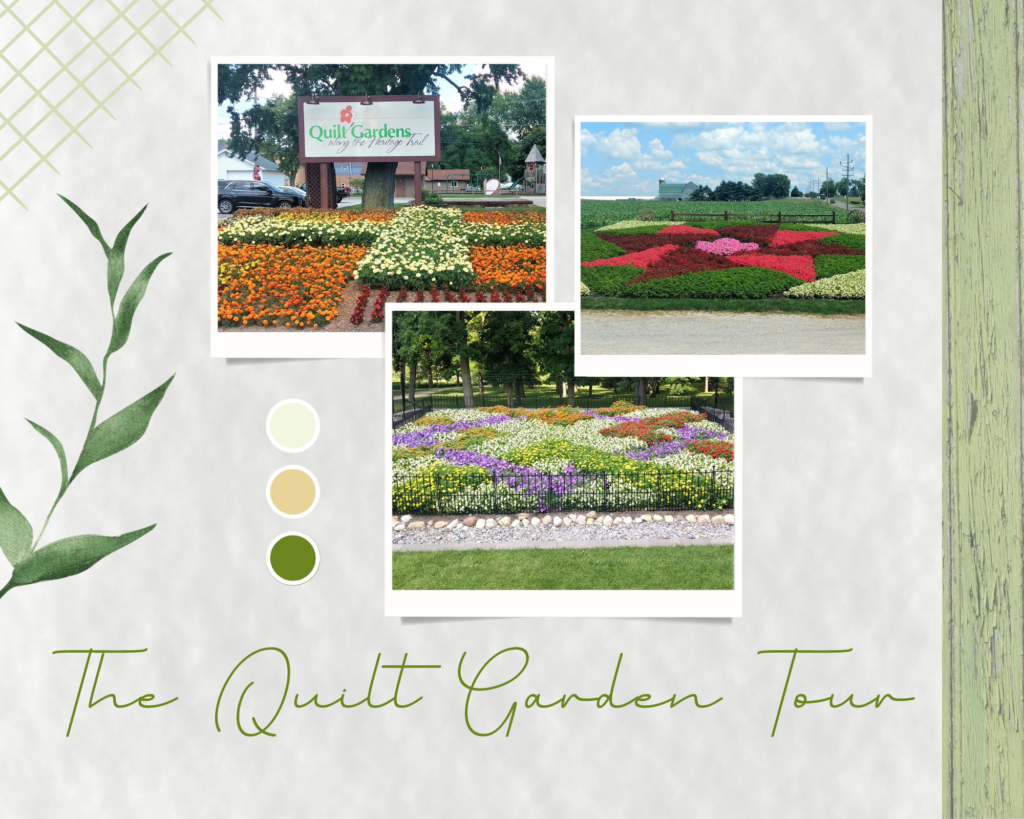 quilt garden tour collage