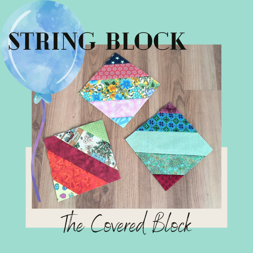 three covered string blocks