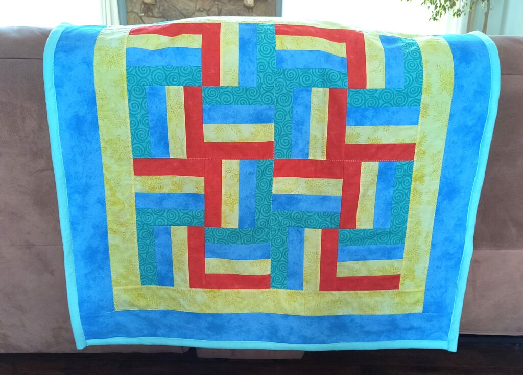 rail fence baby quilt