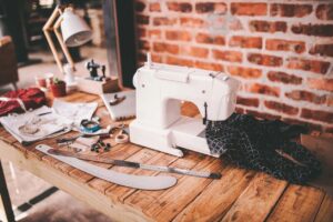 sewing machine on a table