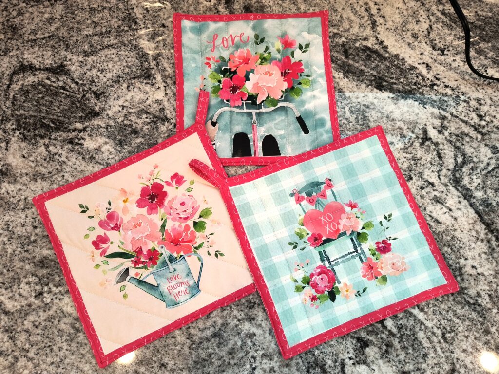 completed potholders